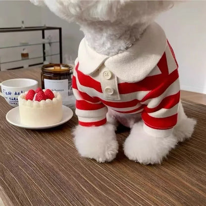 Polo cuello alto de rayas